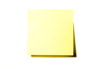 Yellow self-adhesive office note