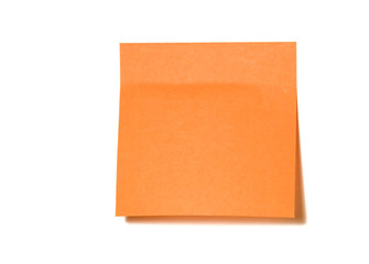 Orange self-adhesive office note