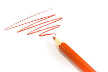 drawn red zigzag