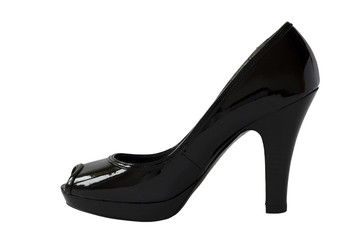 black high heel shoe