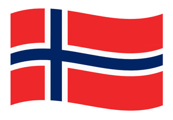 norwegen fahne welle