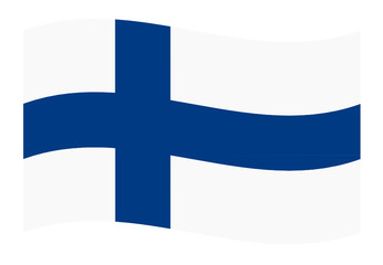 Naklejka premium finnland fahne welle 