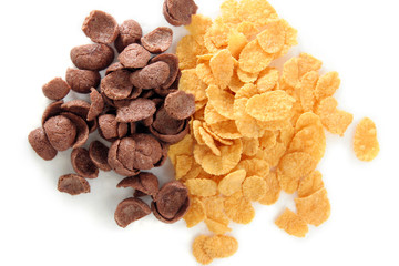 cereal corn and choco flakes