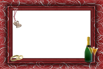 cadre mariage bordeau