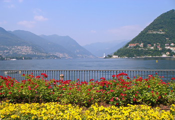 Como and Como lake in Italy