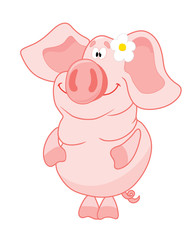 Pig_with_flower