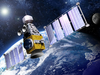 Military Satellite in Orbit