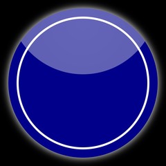 blue aqua button on black background