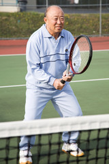 Senior tennis player