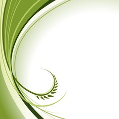 Obraz premium Abstract Green Curl - background illustration