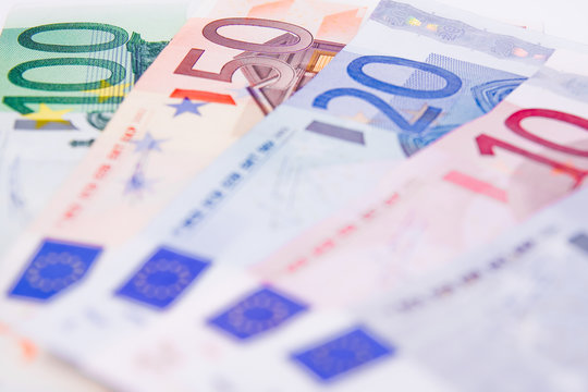 Euro banknotes on the table