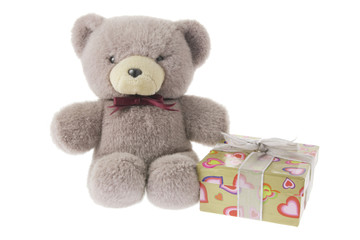 Teddy Bear with Gift Box