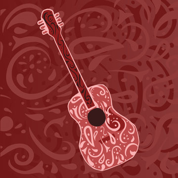 country music background - acoustic guitar
