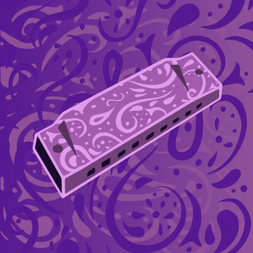 country music background - harmonica