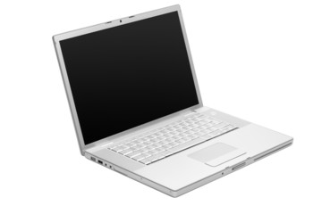 Fototapeta premium clipping path for notebook and screen sideview