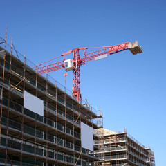 construction site with crane