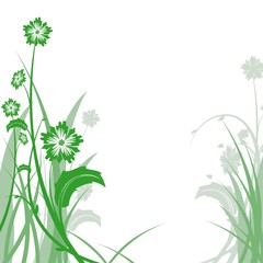 Green Spring Meadow - Floral background