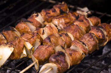 grilled barbecue meat