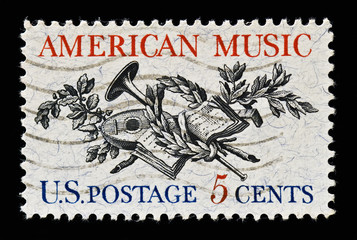 Obraz premium American Music Stamp
