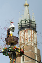Stork in the nest - decoration