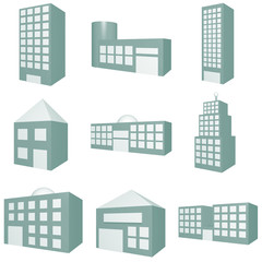 Obraz premium Building Icon Set