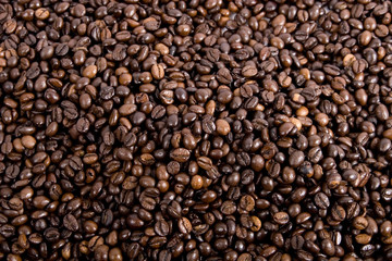 Fresh coffee beans background 
