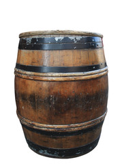 Obraz premium old barrel isolated with clipping path embedded