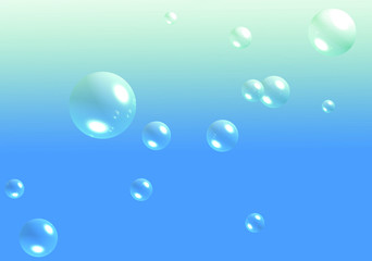 Air bubbles on blue. Abstract texture.