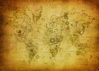 ancient map of the world.