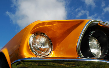 colorful classic american muscle car abstract