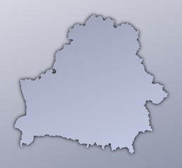 Belarus map filled with metallic gradient. Mercator projection.