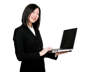 businesswoman with laptop