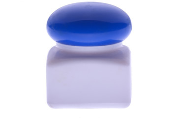 plastic jar isolated on white