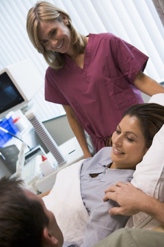 Female Patient Having Eggs Retrieved Using Ultrasound