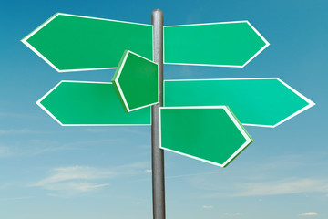 Obraz premium Six-way signpost