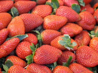 Fresh red strawberries