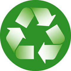 Recycle Sign Green/White