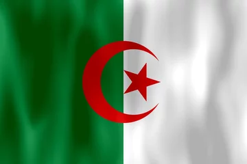 Poster Im Rahmen Flagge Algerien Algerien Algerien Flagge © DomLortha