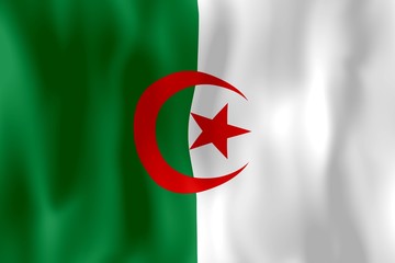 algérie drapeau froissé algeria crumpled flag