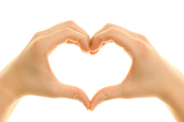 Hands shaping a heart