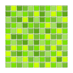 Green glass tiles