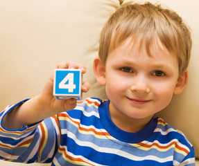 Kid shows figure four