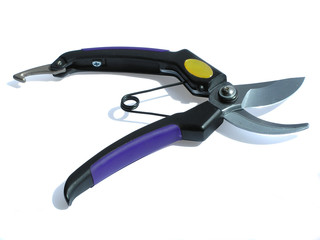 1584 - Sécateur ouvert (tracé détourage inclus)