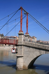 pilier de passerelle, lyon