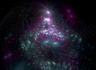 Fototapeta premium Illumination on the fir tree