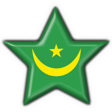 mauritania button flag star shape
