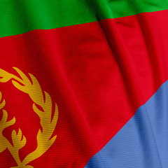 Fototapeta premium Eritrean Flag Closeup