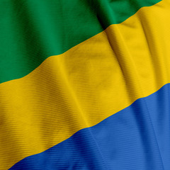 Gabonese Flag Closeup
