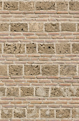 Old brick wall background, Nicea, Turkey, Ottoman architecture
