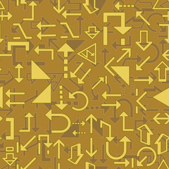 Seamless vector wallpaper with arrow signs